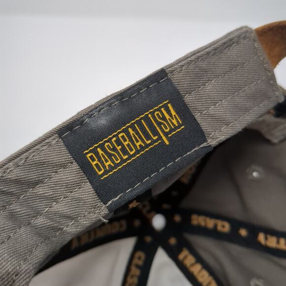 3 Baseballism Slideback Baseball Cap Brown One Size Adjustable Embroidered - Picture 9 of 9